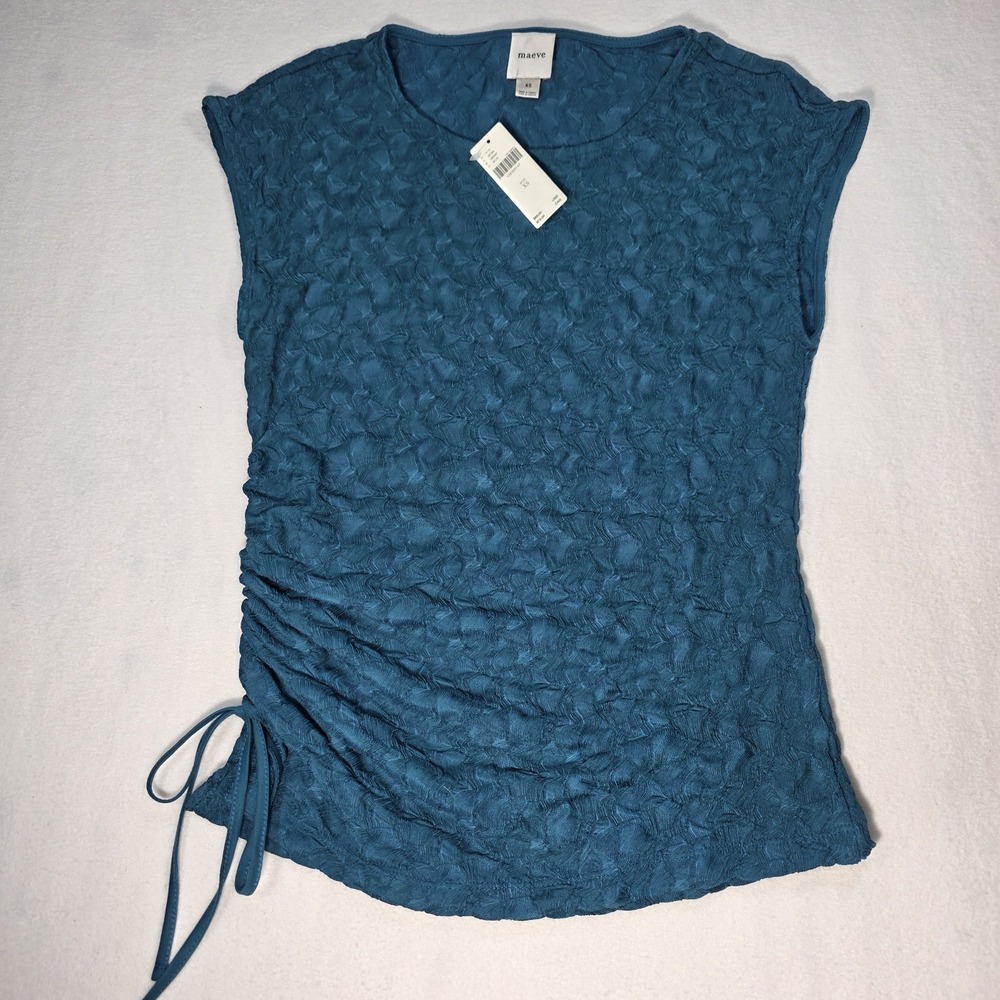 Maeve Asymmetric Ruched Muscle Tee from Anthropologie Size XS